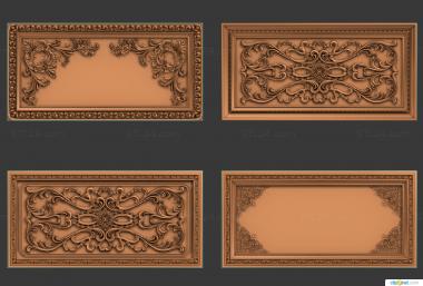 Horisontal panel (Front side of the chest, PG_0402) 3D models for cnc