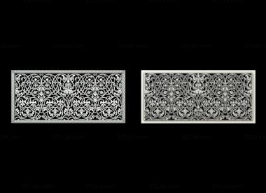 Horisontal panel (Grid, PG_0406) 3D models for cnc