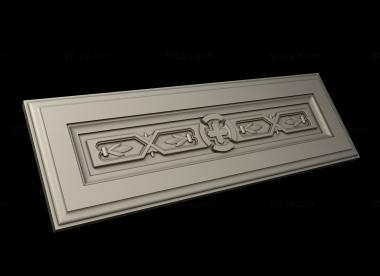 Horisontal panel (Three panels with religious symbols, PG_0410) 3D models for cnc