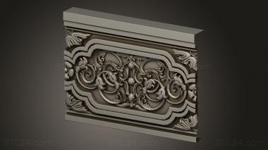 Horisontal panel (Panel with decorations, PG_0414) 3D models for cnc