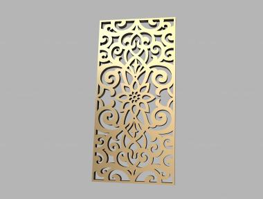 Vertical panel (2d pattern, PV_0495) 3D models for cnc