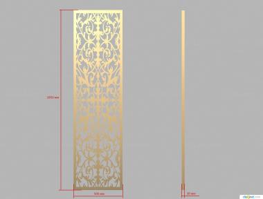 Vertical panel (, PV_0496) 3D models for cnc