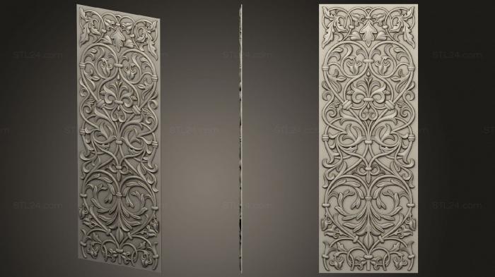 Vertical panel with decoration