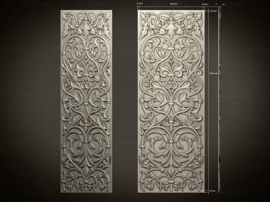 Vertical panel (Vertical panel with decoration, PV_0512) 3D models for cnc