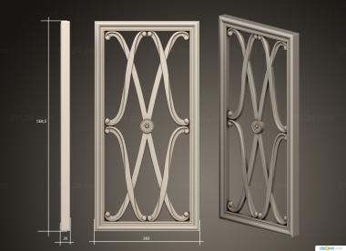 Vertical panel (Two facades, PV_0532) 3D models for cnc