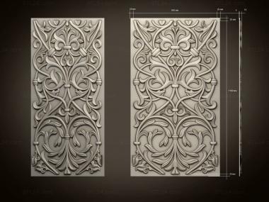 Vertical panel (Vertical panel with decoration, PV_0543) 3D models for cnc