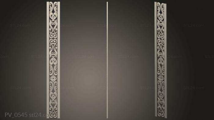 Vertical panel (Carved element, PV_0545) 3D models for cnc