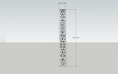 Vertical panel (Carved element, PV_0545) 3D models for cnc