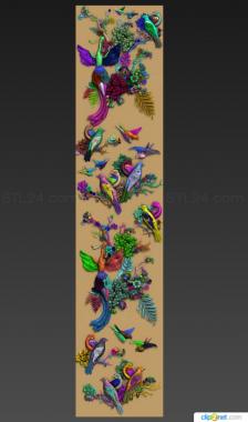 Vertical panel (Panel with birds, PV_0548) 3D models for cnc