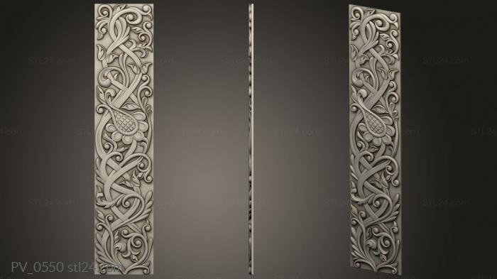 Vertical panel (Platband side part, PV_0550) 3D models for cnc