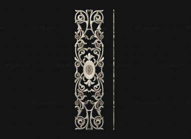 Vertical panel (Panel carved slotted, PV_0554) 3D models for cnc