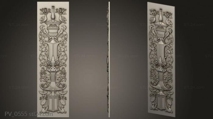 Vertical panel (Roman panel, PV_0555) 3D models for cnc