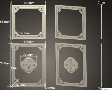 Vertical panel (Panel with central outlet, PV_0568) 3D models for cnc