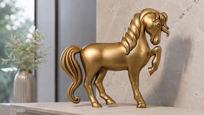 Art panel (The horse, PD_0341) 3D models for cnc