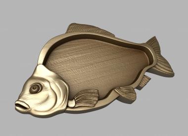 Art panel (Carp serving board, PD_0505) 3D models for cnc