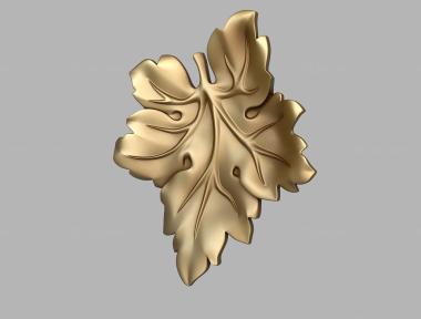 Art panel (Leaf shaped dish, PD_0518) 3D models for cnc