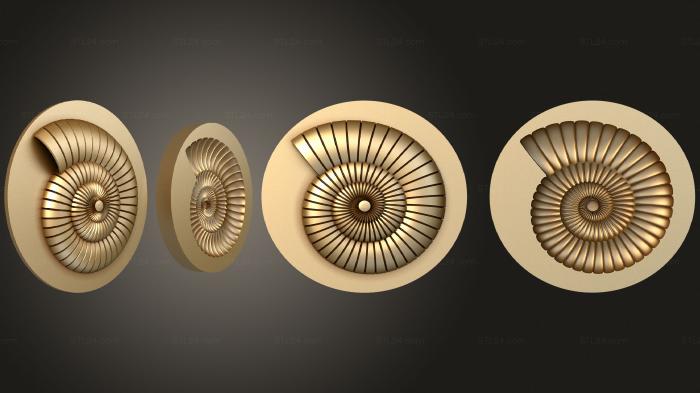 Art panel (Shell shaped dish, PD_0526) 3D models for cnc