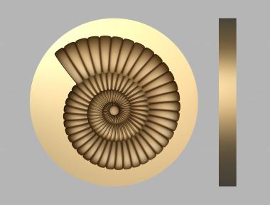 Art panel (Shell shaped dish, PD_0526) 3D models for cnc