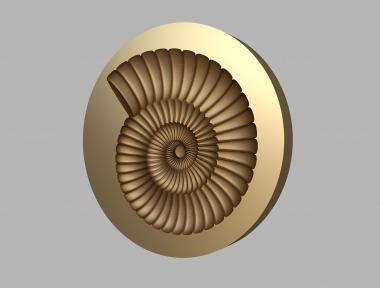 Art panel (Shell shaped dish, PD_0526) 3D models for cnc