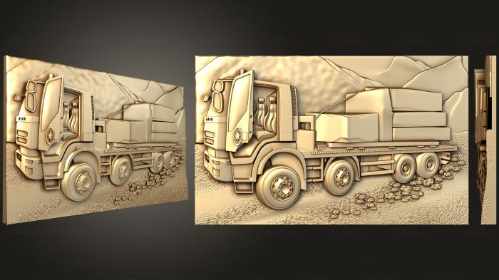 Art panel (Truck, PD_0533) 3D models for cnc