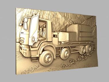 Art panel (Truck, PD_0533) 3D models for cnc