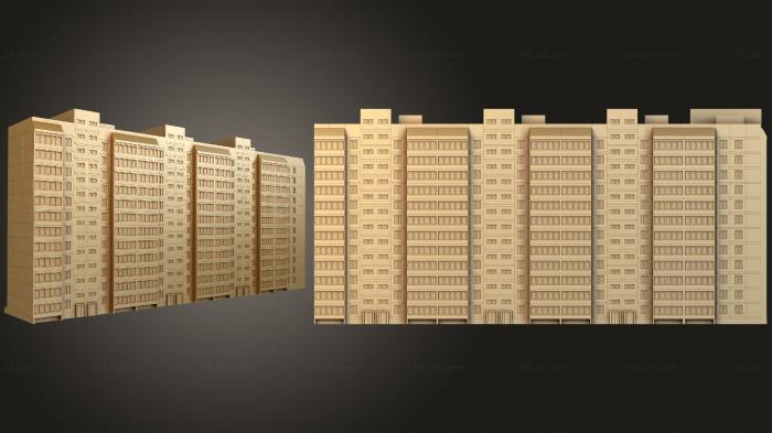 Панно (Здание, PD_0536) 3D модель для ЧПУ станка