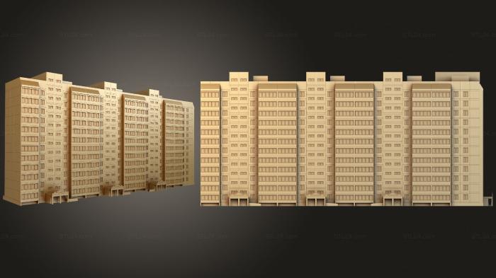 Art panel (Multi-storey building, PD_0537) 3D models for cnc
