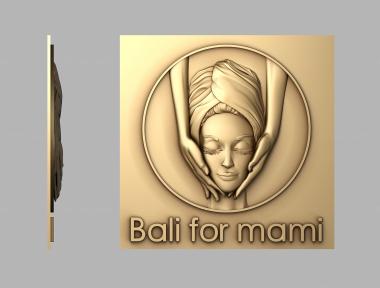 Art panel (Panel face with hands Bali for mami, PD_0557) 3D models for cnc