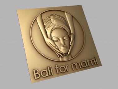 Art panel (Panel face with hands Bali for mami, PD_0557) 3D models for cnc