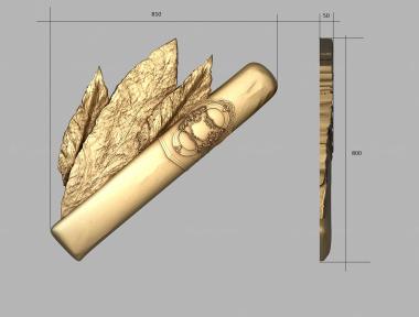 Art panel (Cigar, PD_0568) 3D models for cnc