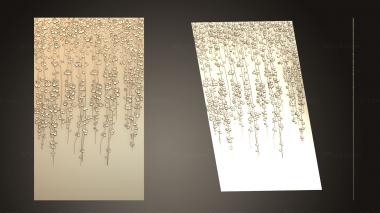 Art panel (Kor ka24 07 23 005panno flowing flowers, PD_0577) 3D models for cnc