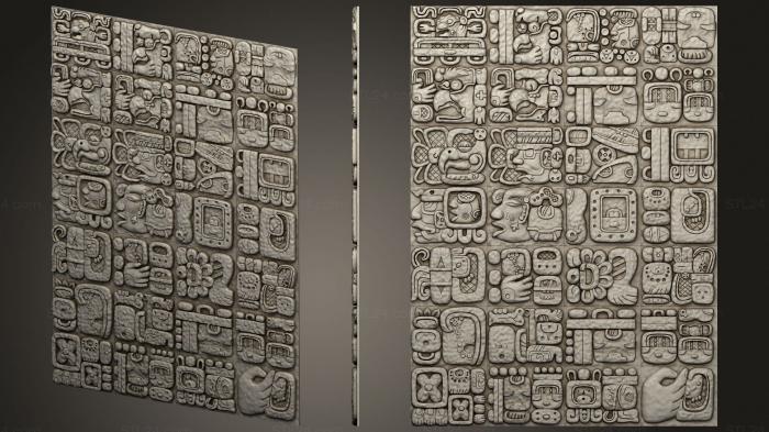 Mayan letter panel