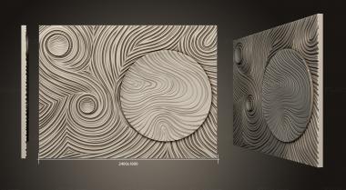 Art panel (Panel with circles and lines on the wall version1, PD_0585) 3D models for cnc