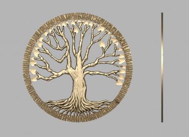 Art panel (The tree, PD_0620) 3D models for cnc