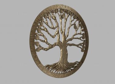 Art panel (The tree, PD_0620) 3D models for cnc