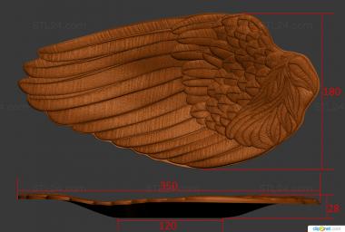 Art panel (Dish wing, PD_0621) 3D models for cnc