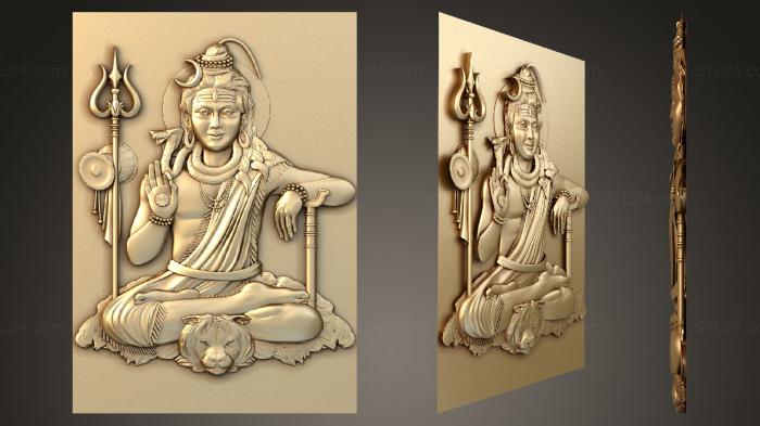Панно художественные (Shiva Parvati, PH_0335) 3D модель для ЧПУ станка