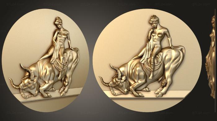 Art pano (Europe. Goddess on a bull, PH_0369) 3D models for cnc