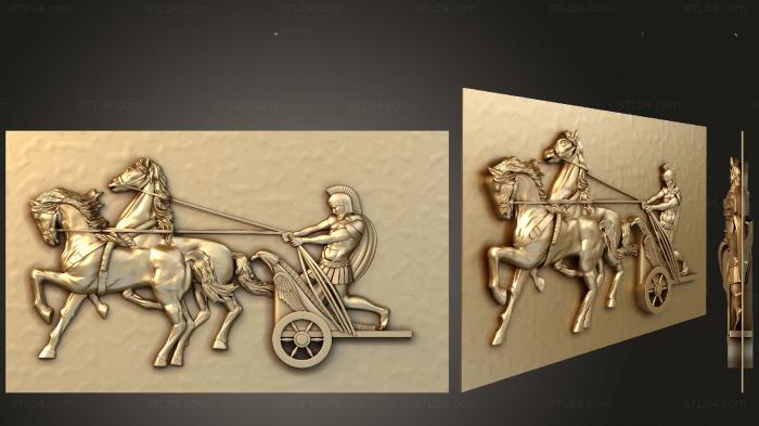 Art pano (Panel with a chariot, PH_0390) 3D models for cnc