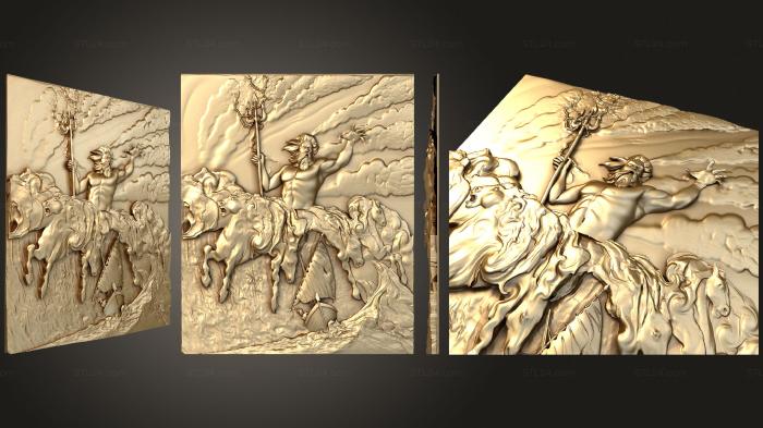 Art pano (Panel Neptune during a storm, PH_0401) 3D models for cnc