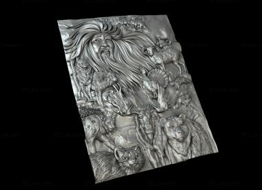 Art pano (Northern panel WITH YAKUT AND ANIMALS, PH_0499) 3D models for cnc