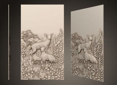 Art pano (Facade with animals and nature, PH_0510) 3D models for cnc