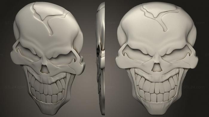 Панно художественные (Панно череп, PH_0523) 3D модель для ЧПУ станка