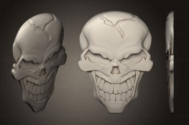 Панно художественные (Панно череп, PH_0523) 3D модель для ЧПУ станка