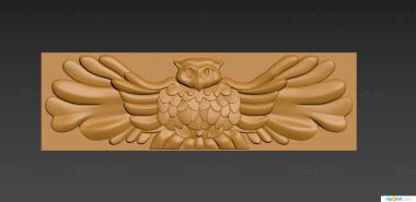 Панно художественные (Сказочная сова, PH_0524) 3D модель для ЧПУ станка