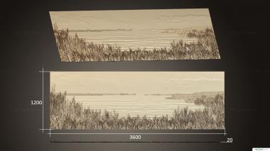 Art pano (Panel reeds and reeds, PH_0527) 3D models for cnc