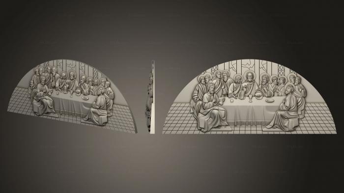 The last supper in the shape of an arch