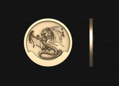 Art pano (Dragon on a coin, PH_0551) 3D models for cnc