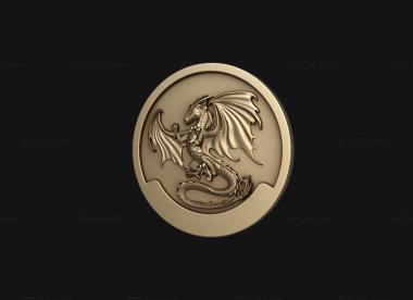 Art pano (Dragon on a coin, PH_0551) 3D models for cnc