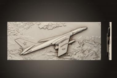 Art pano (Airplane bas-relief, PH_0570) 3D models for cnc